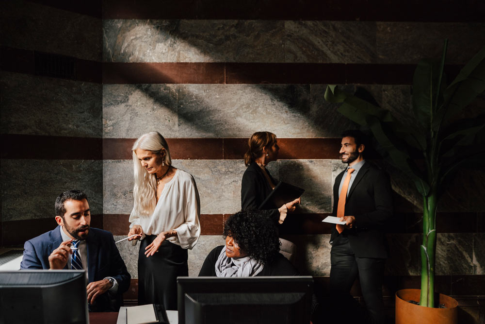 Kollegor på ett kontor